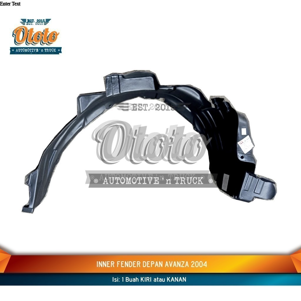 Inner Fender Depan Avanza 2004 - 2010 Tipe G Liner Fender Avanza Vvti Tipe G