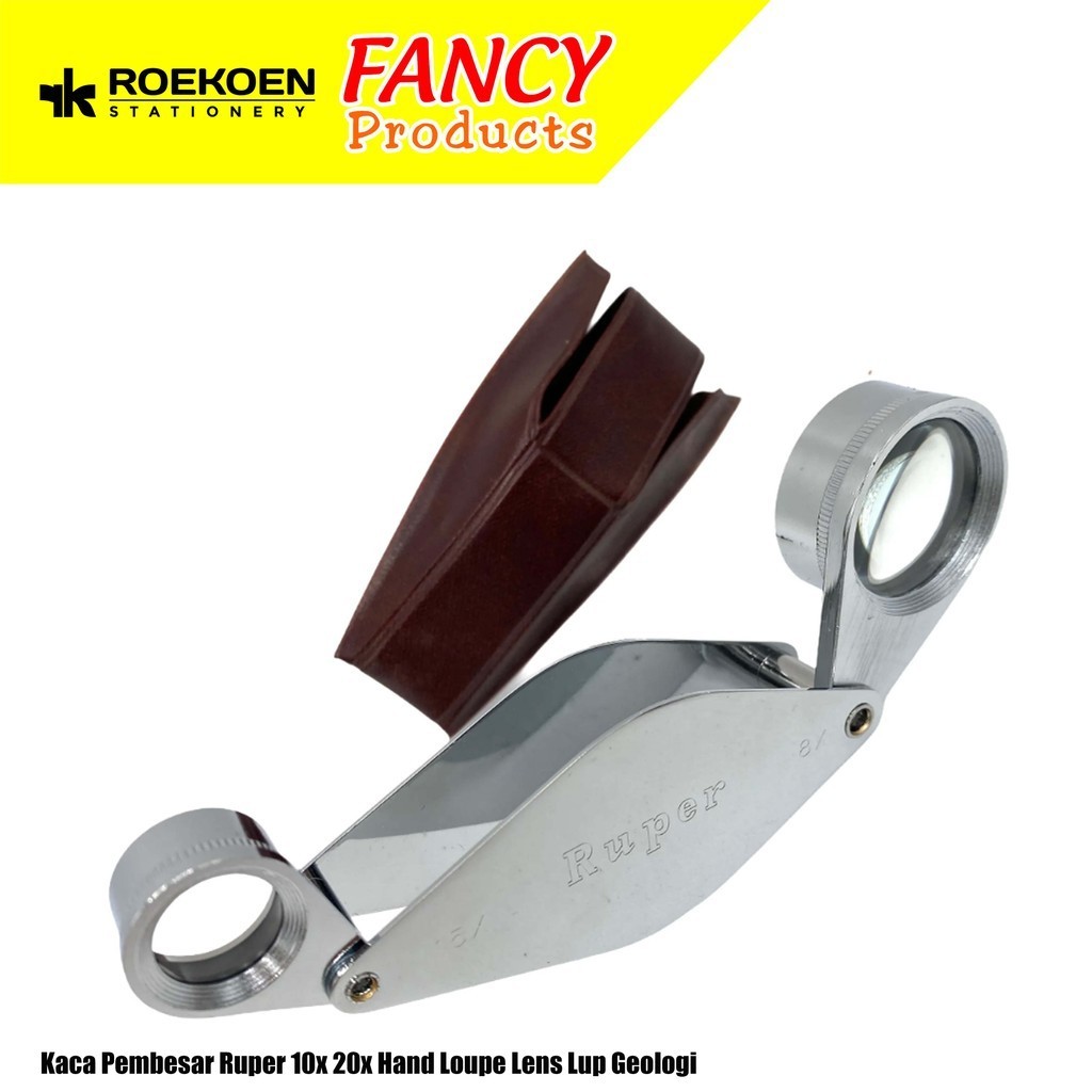 

Ruper Kaca Pembesar 10x 20x Hand Loupe Lens Lup Geologi