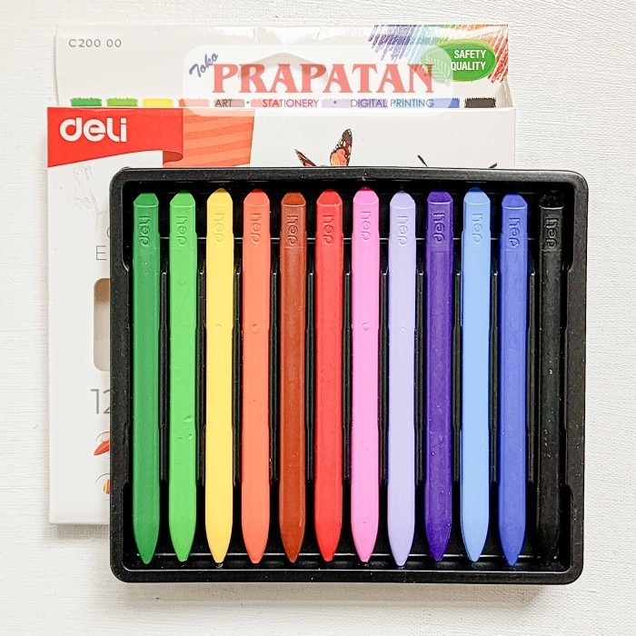 

DS99 Deli Plastic Crayon C200 | Crayon Plastik - 12C C20000