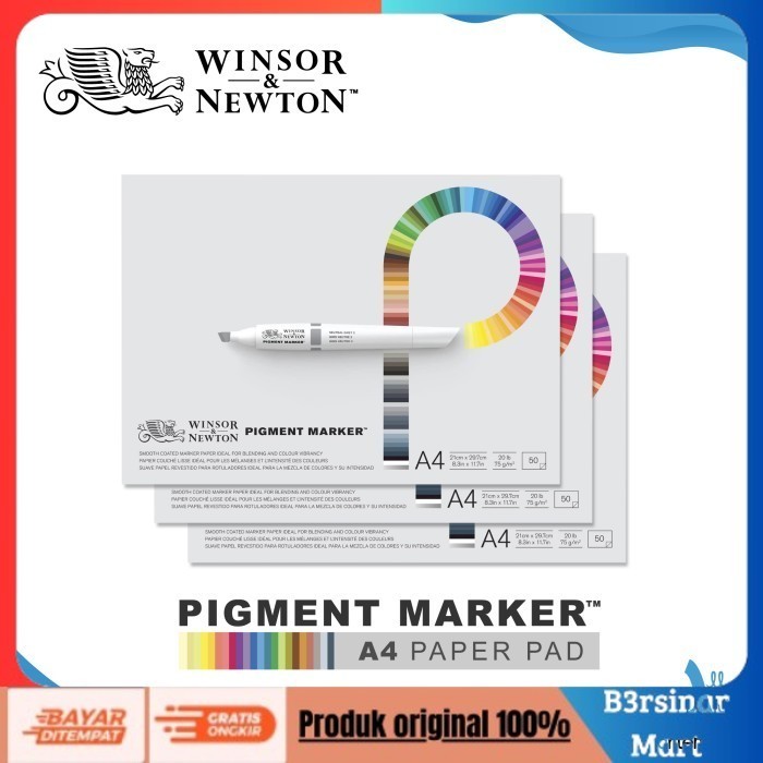 

[KUALITAS TERBAIK] Kertas Gambar Winsor & Newton A4 Pigment Marker Pad - 75gsm
