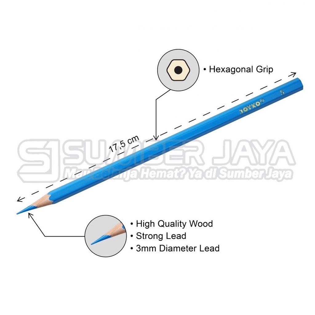 

Pensil Pinsil Pencil Warna Joyko CP-48PB Pensil 48 Warna