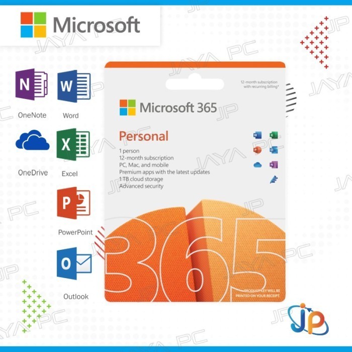 Microsoft Office 365 Personal POSA CARD Software Original Pc & Mac
