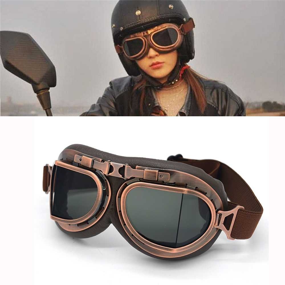 Kacamata Helm Sepeda Motor Motorcycle Safety Goggles Foldable Vintage