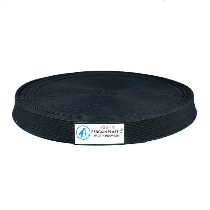 KARET ELASTIC / ELASTIS PENGUIN 725 HITAM 2,5cm - 1 inch