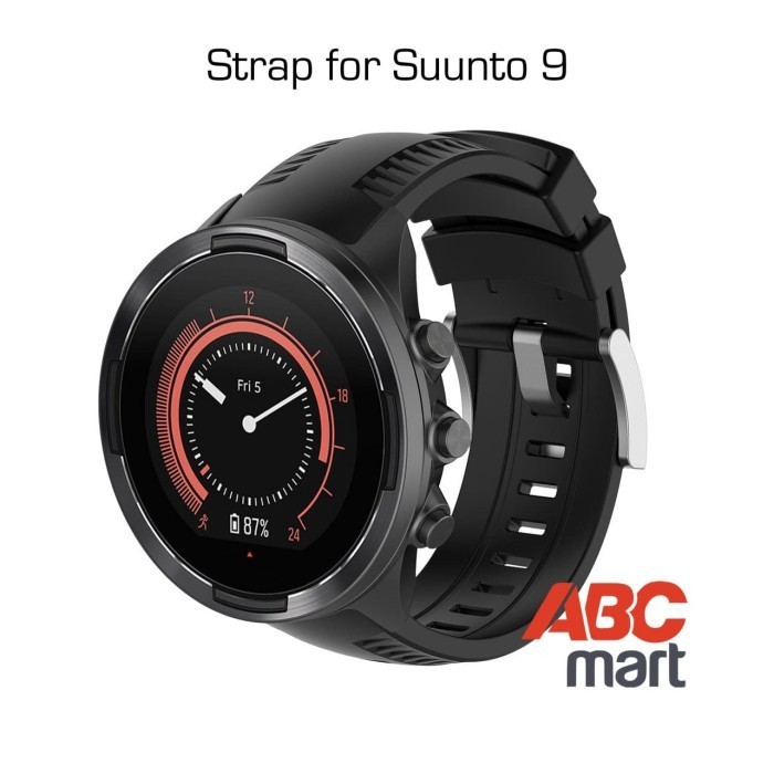 [TERMURAH] Strap for Suunto 9 BARO watch - Tali jam sport Suunto - BLACK