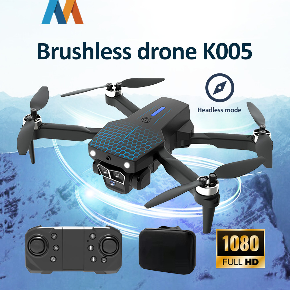 Mukava K005 drone pintar motor tanpa sikat HD 1080P kamera ganda memotret drone mini murah asli