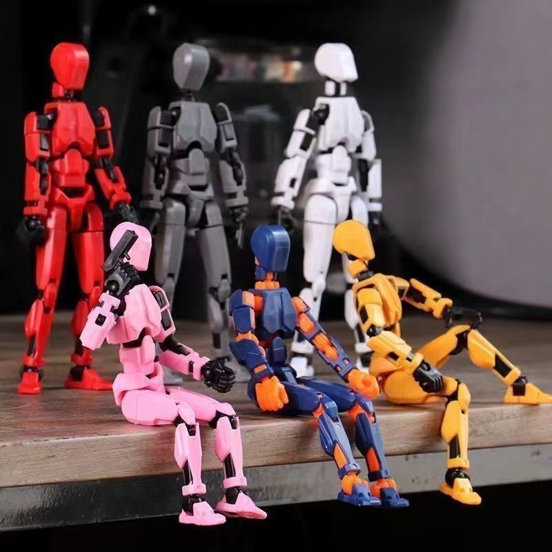 Mainan Perakitan Robot Dekompresi Bergerak Multi-sendi 3D DIY Gifit Robot Toys