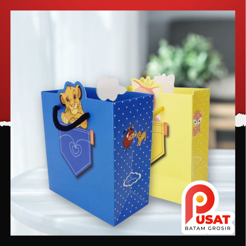 

Pusat Batam Grosir - 1202 Kantong Kado Motif Animal / Paper Bag Souvenir Ulang Tahun / Goodie Bag