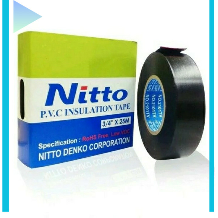 

Isolasi Nitto - Isolasi Listrik - Isolasi PVC Nitto 3/4 INC Lakban