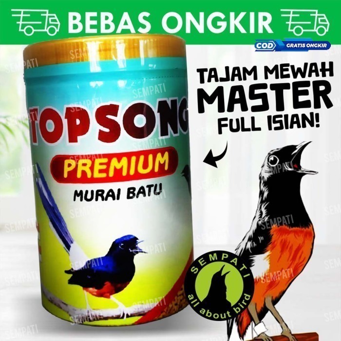 ✨TERMURAH✨ -Topsong top song premium pur voer murai batu kemasan toples 500gr