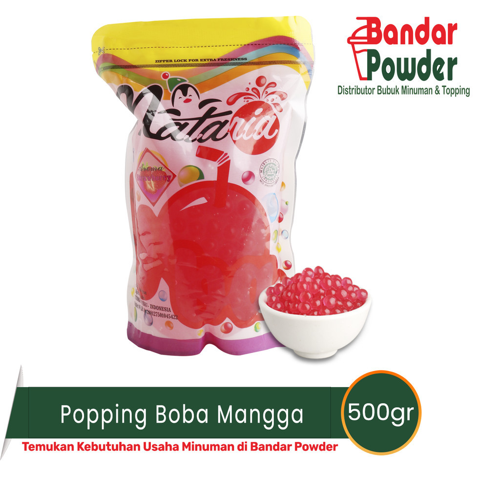 

Popping Boba Strawberry 500gr - Poping Jelly Nataria - Bandar Powder