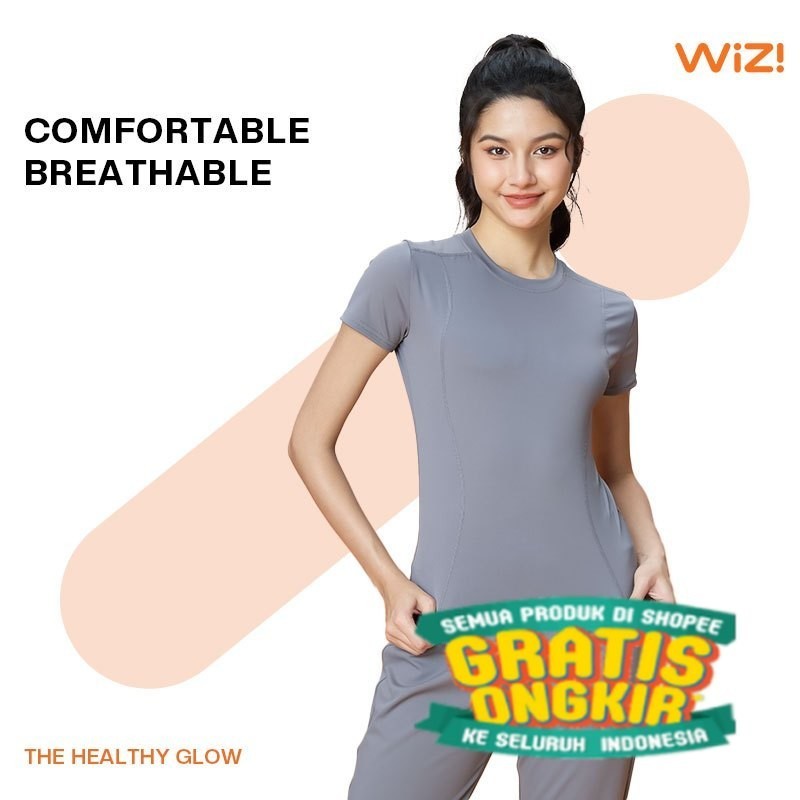

WiZi Baju Olahraga Wanita Aerobic Baju Badminton Wanita Baju Yoga T-Shirt Wanita (LP40)/ ZUMA AEROBIK LANTAI
