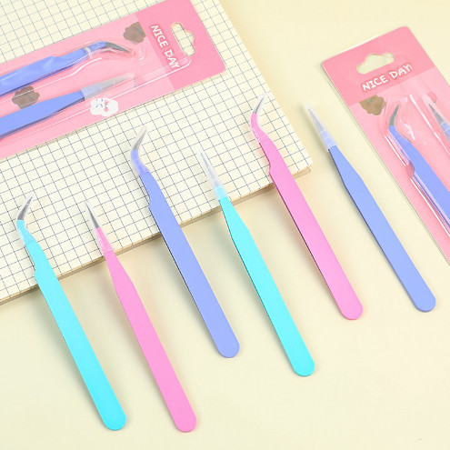 Pinset/  Pinset Eyelash Multifungsi/ Pinset Bengkok / Pinset Lurus / Tweezer Sticker / Pinset Bengko