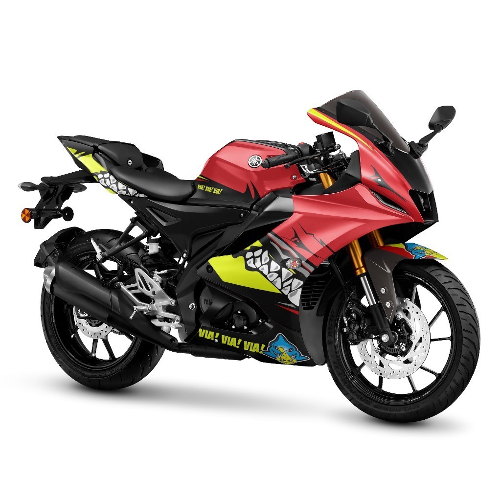 Stiker Yamaha R15 Full Body Decal Full Body Motor Yamaha R15 V1 V2 V3 V4 - Shark hiu 6