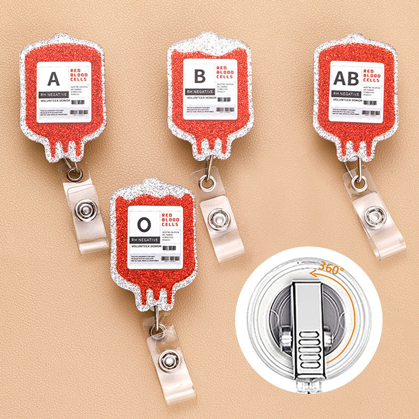 Golongan Darah Card Holder/Golongan Darah Tag / Tempat Kartu Golongan Darah Card Klip Kartu Golongan