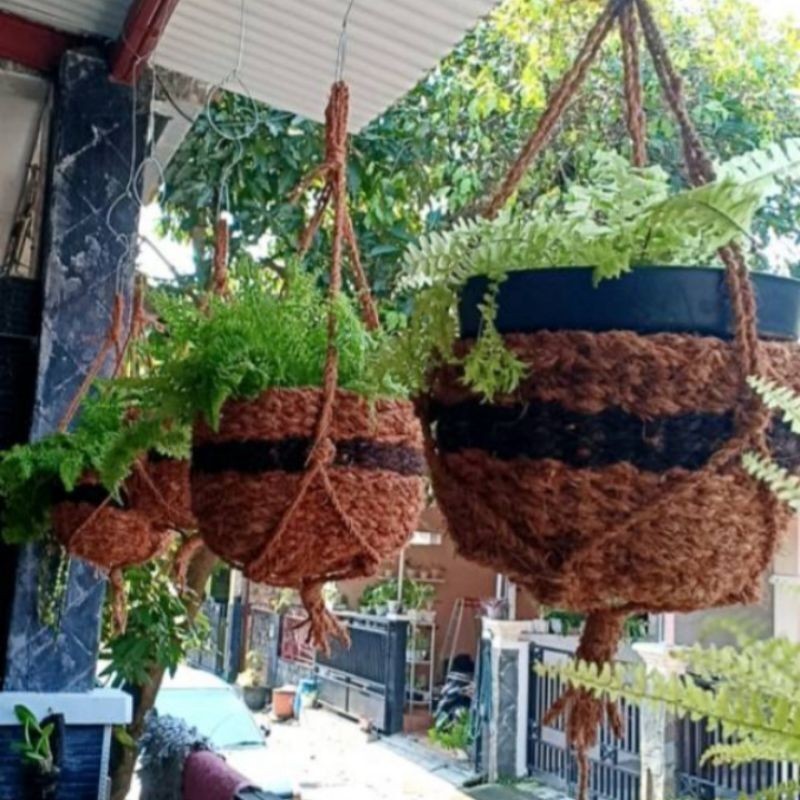 POT SABUT KELAPA BESAR POT TANAMAN POT BUNGA COVER POT TANAMAN BESAR GANTUNG SERABUT SABUT KELAPA