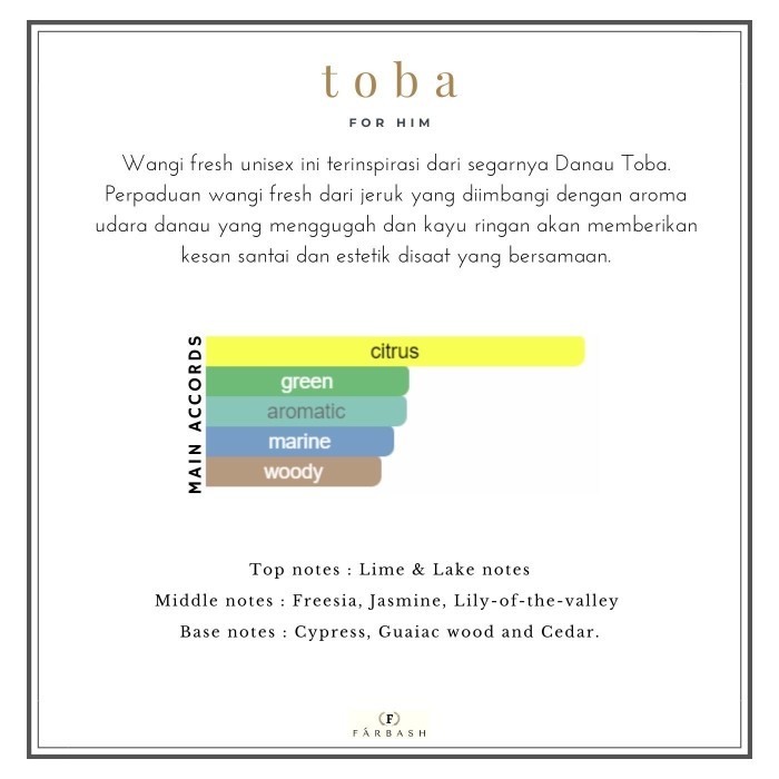 [FMM01] Farbash Perfume 60 ML Official - TOBA