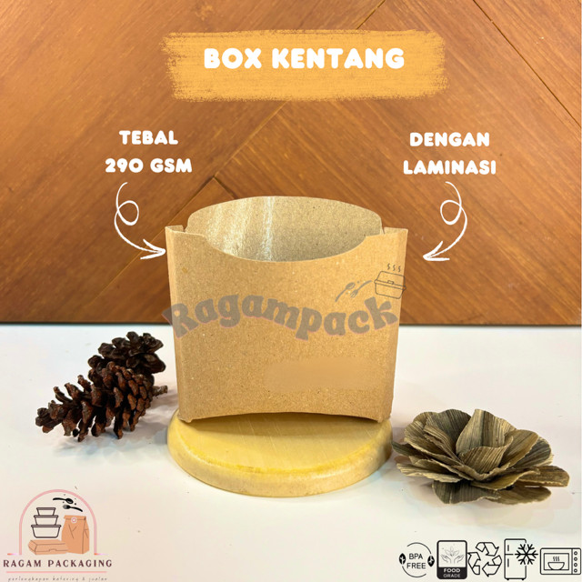 Wadah Kentang Goreng Box Dus Jajanan LAMINASI 290 gsm / Box Snack Gorengan Tahu Goreng Snack Jajanan