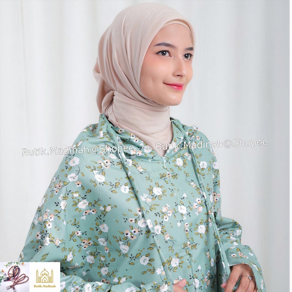 MUKENA DEWASA AZURA HASYA 2IN1 RESLETING TRAVEL KATUN MOTIF--MUKENA KEKINIAN