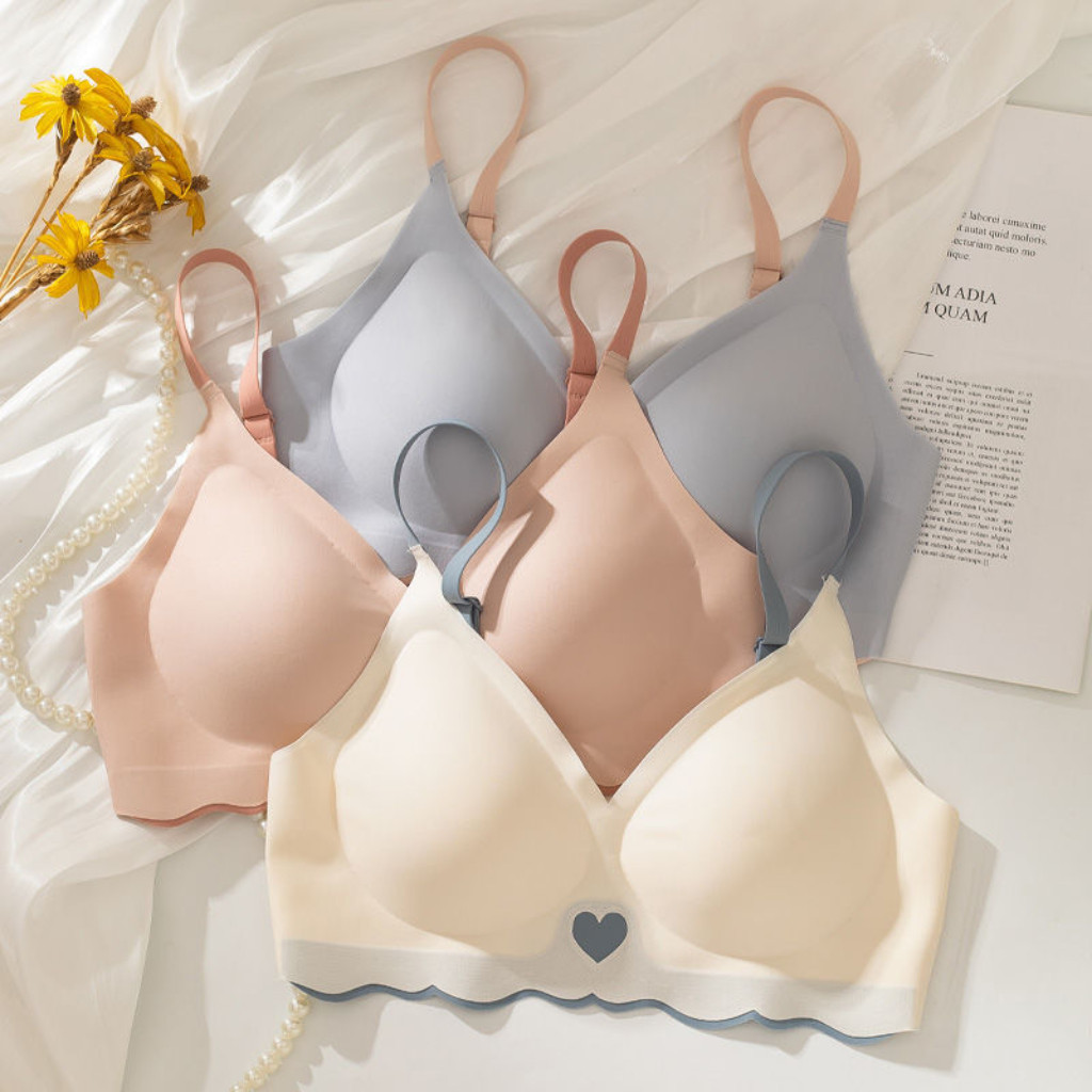 LUX Seamless Bra Wanita Tanpa Kawat Push Up Busa Tipis Kait Belakang Bh Polos Beha Cewek LO014