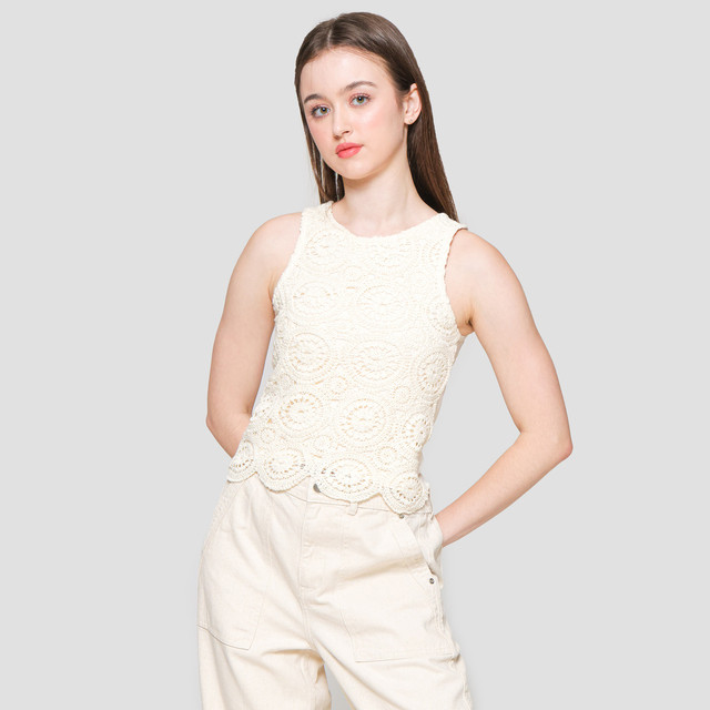 Nevada Sld Crochet Tanktop Kaos Wanita 121858232