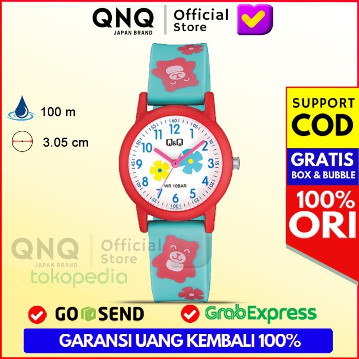 [[Kids Watch]] Jam Tangan Q&Q QQ QNQ Original Anak QA23 Analog Karet Anti Air - 3A