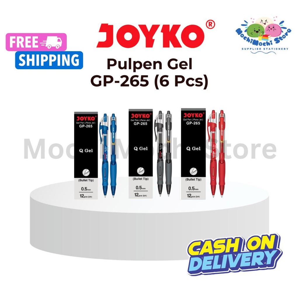 

PER 6 PCS Pulpen Gel Joyko GP-265 | Pulpen Gel | Pulpen Cetek | Pulpen | Gel Pen | Bollpen | Pena | Pulpen Joyko 0.5mm