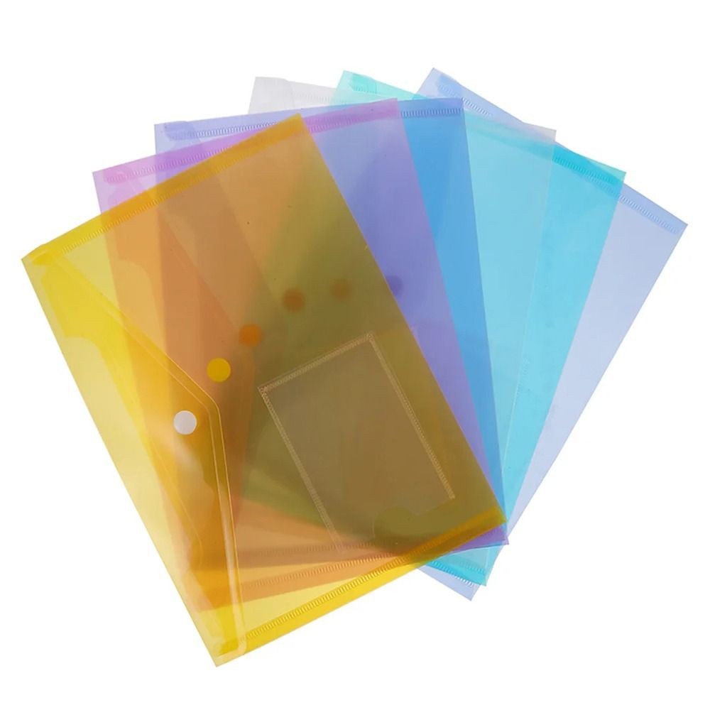 

6Pcs 6 Pcs File Holder Portable PP Waterproof a4 Folder Snap Buckles Durable Pocket Folders Student