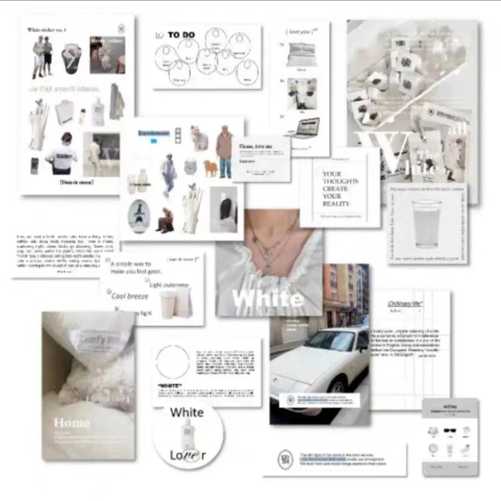 

Dain De Moon Same Style White Sticker Pack Ins Text Korean Handbook Decoration Diy Material Pack