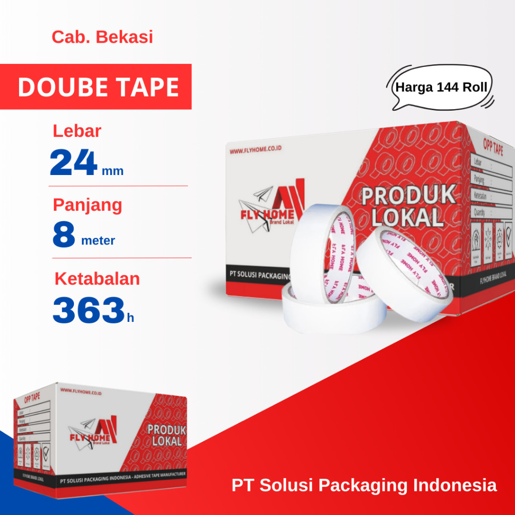 

FLYHOME 1Dus Double Tape 24x8M 1inchi Hotmell 8meter CARGO