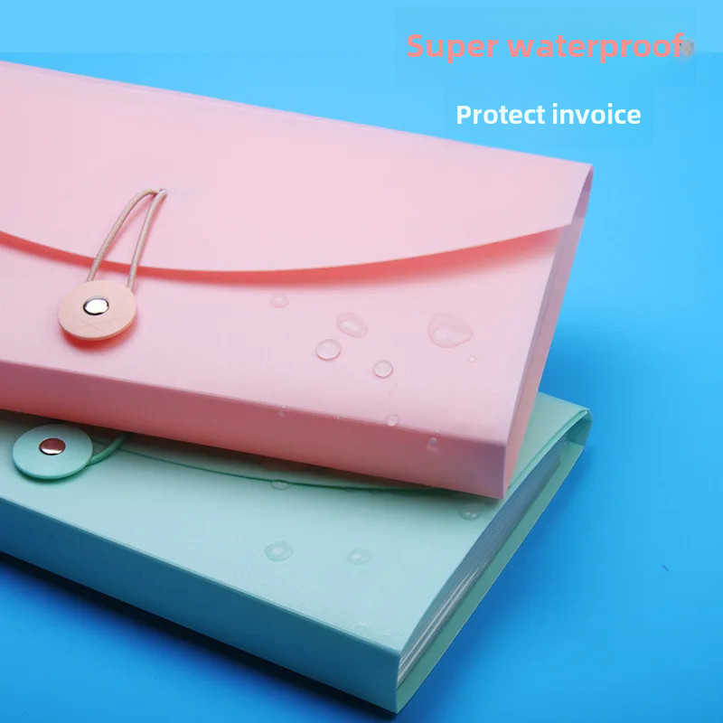 

Multi-layer Plastic Accordion Folder Document Storage Bag Exam Paper Organizer A4 Receipt Collection Bag Handy Storage Solution
