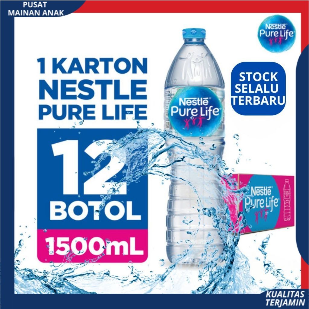 

PMA Air Mineral NESTLE PURE LIFE 1500 ML 1,5 Liter Isi 12 Botol PER DUS PER KARTON