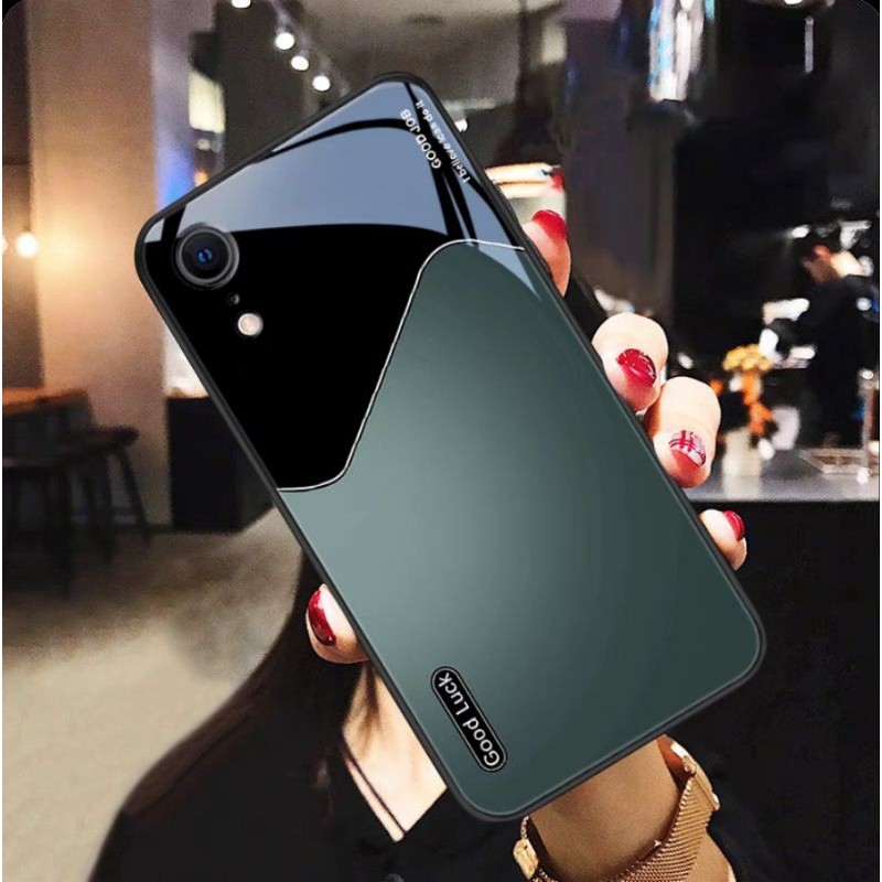 Case iphone X casing silikon back case tempered glass fashion casing
