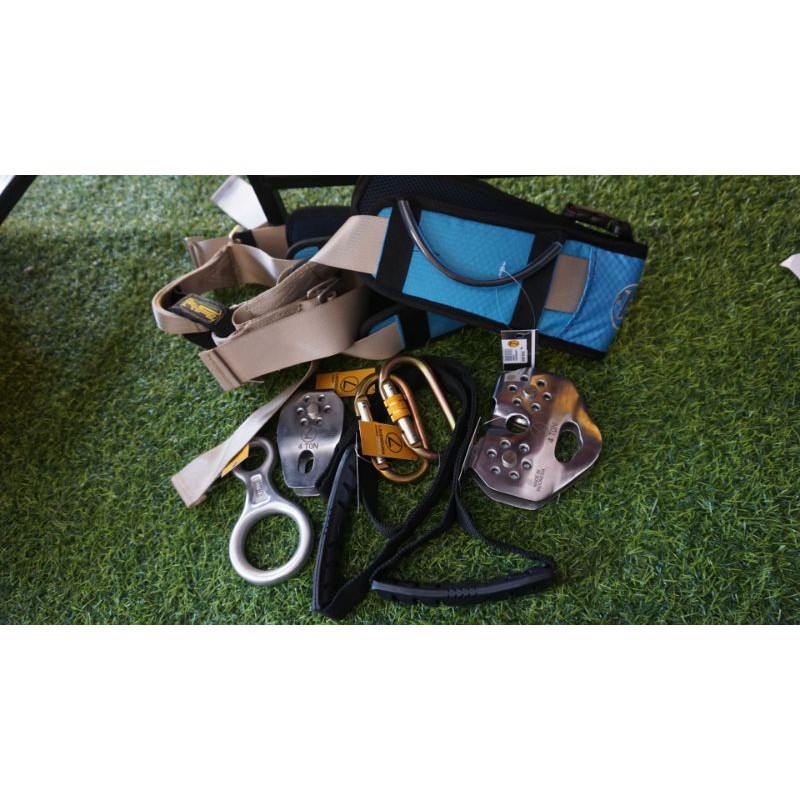 Paket mini flying fox flying fox anak karmantel harness outbound pulley tandem outdoor