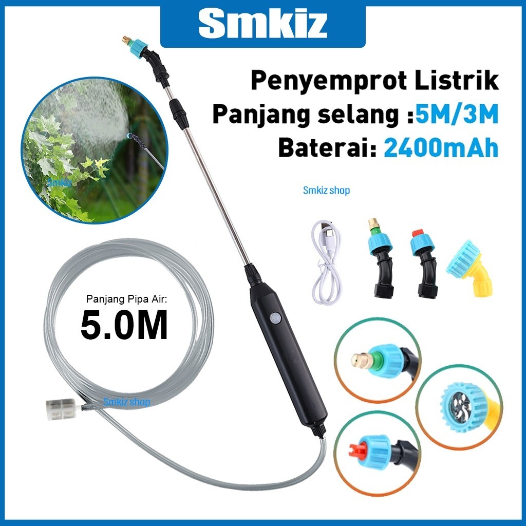 Stik Sprayer Elektrik Penyiram Tanaman Adjustable Nozzle Spray Semprot Tanaman Semprotan Elektrik Ta