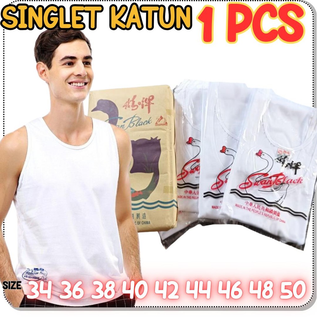 Kaos dalam pria singlet  putih Anak Remaja Dewasa Jumbo