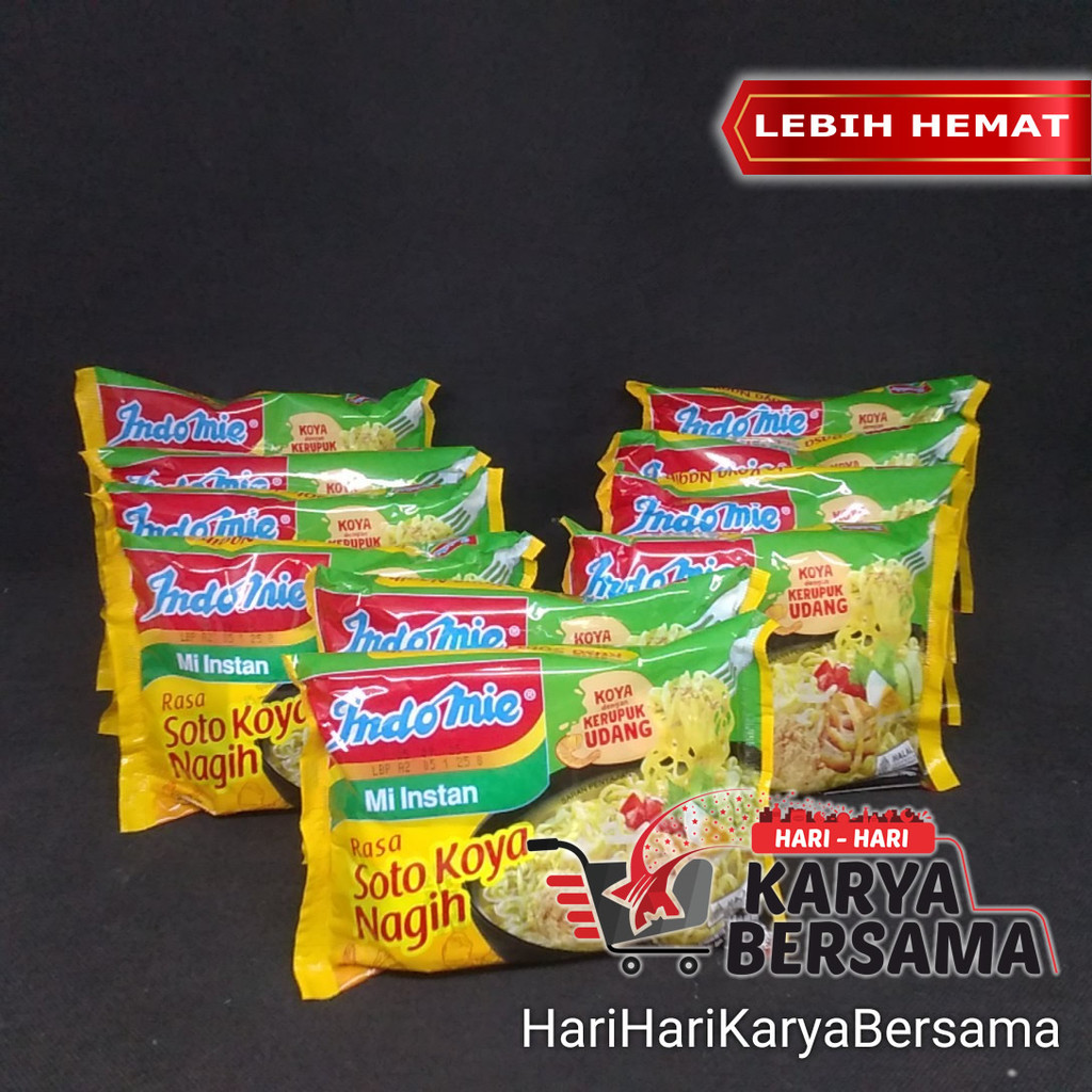 

MIE INSTAN INDOMIE SOTO KOYA NAGIH PACK ISI 10 BUNGKUS X 76GR