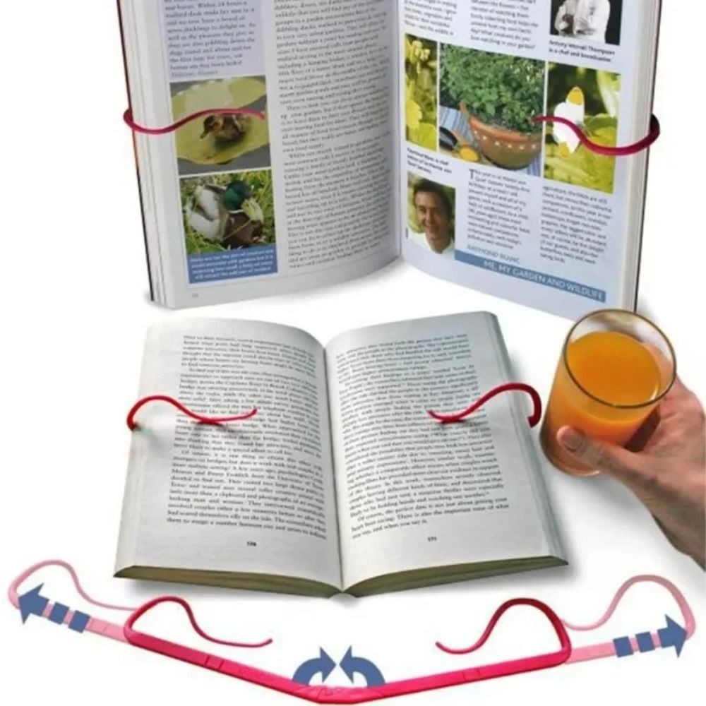 

Folding Book Reading Support Clip Hands Free Book Holder Creative Books Stand Pages Open Fixed Clamp Desk Accessories