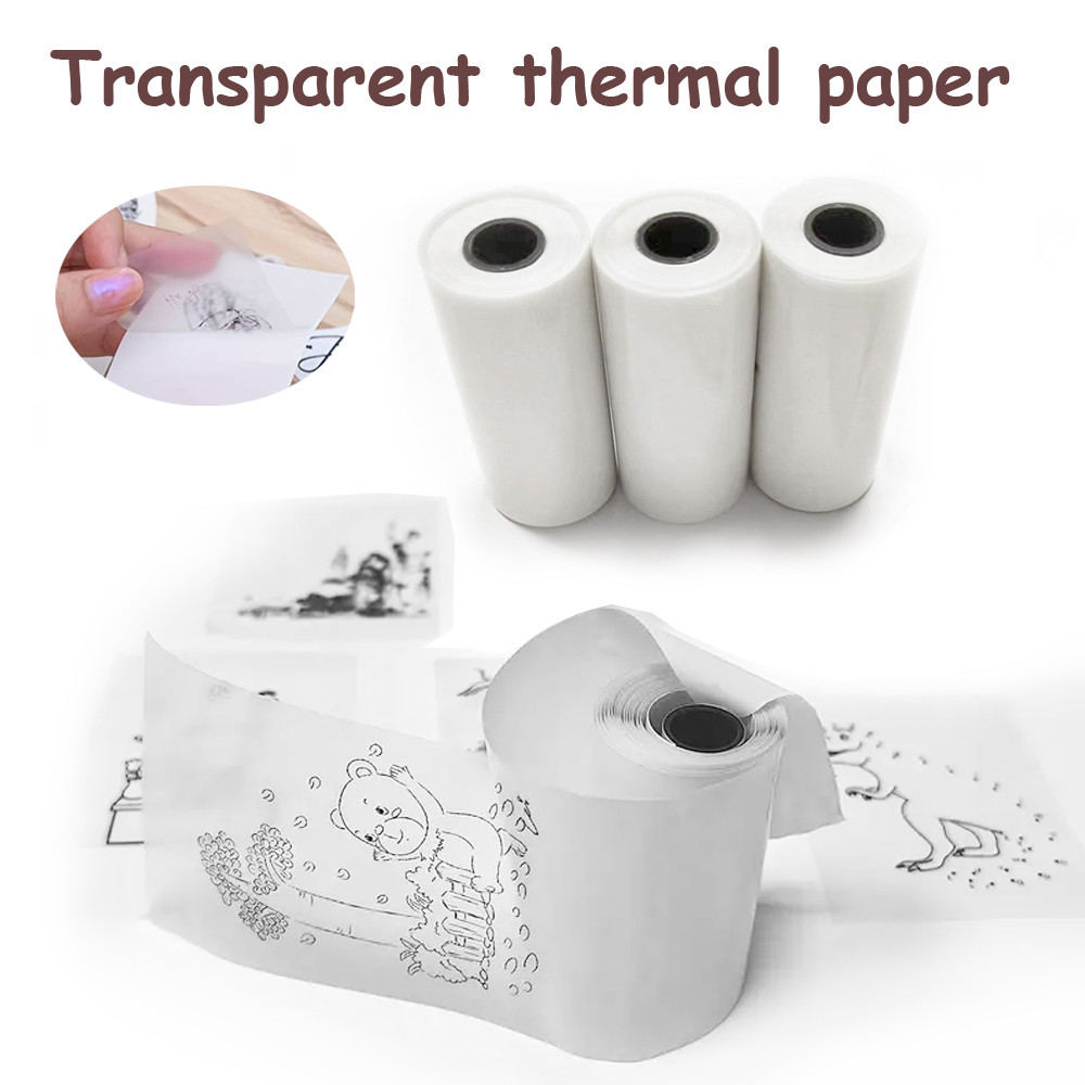 

Transparent Adhesive Thermal Paper Can Print Pictures, Photos, DIY Scrapbooking, Notes, Lists, Small Mini Printer Universal