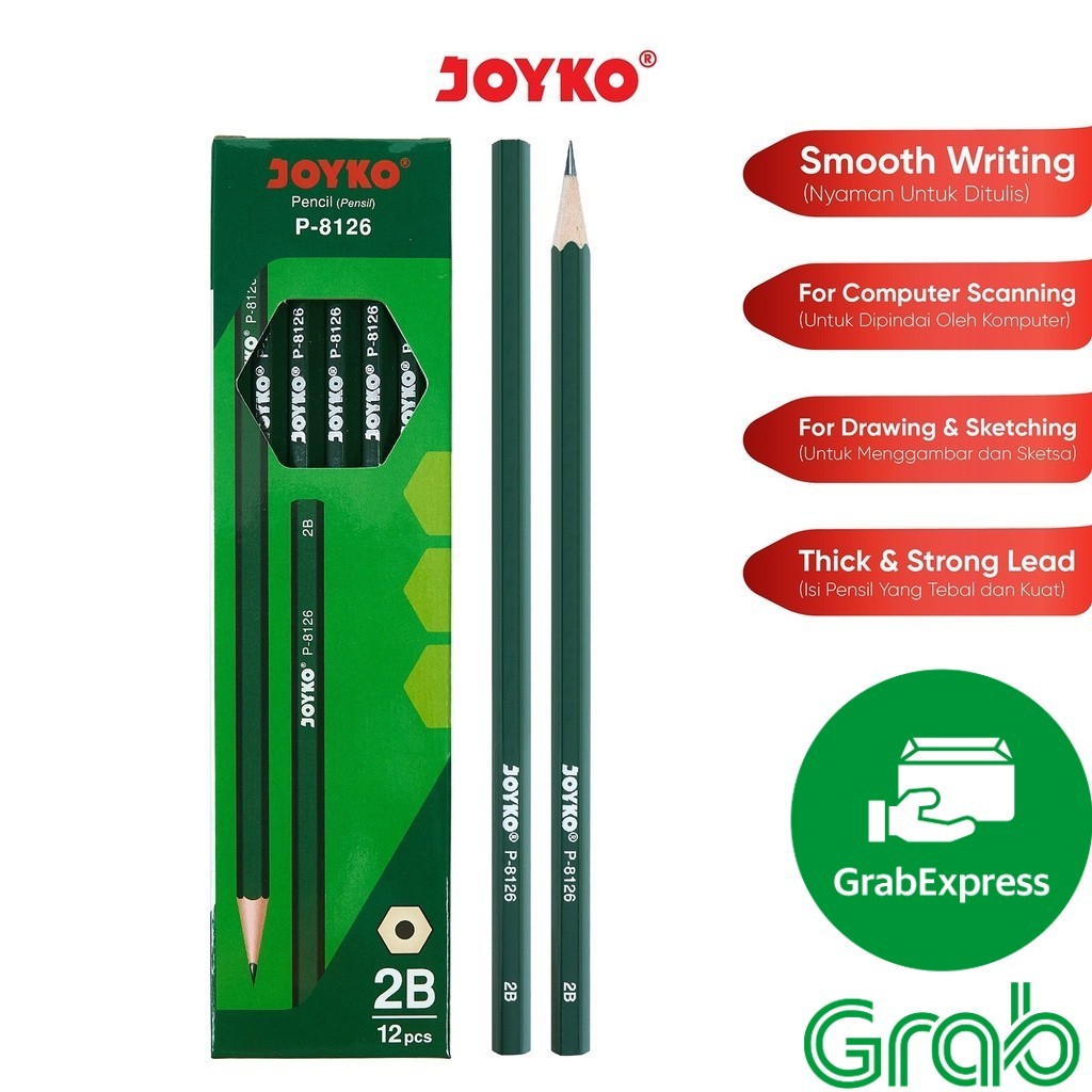 

Pensil 2B Joyko P-8126 LUSIN atk