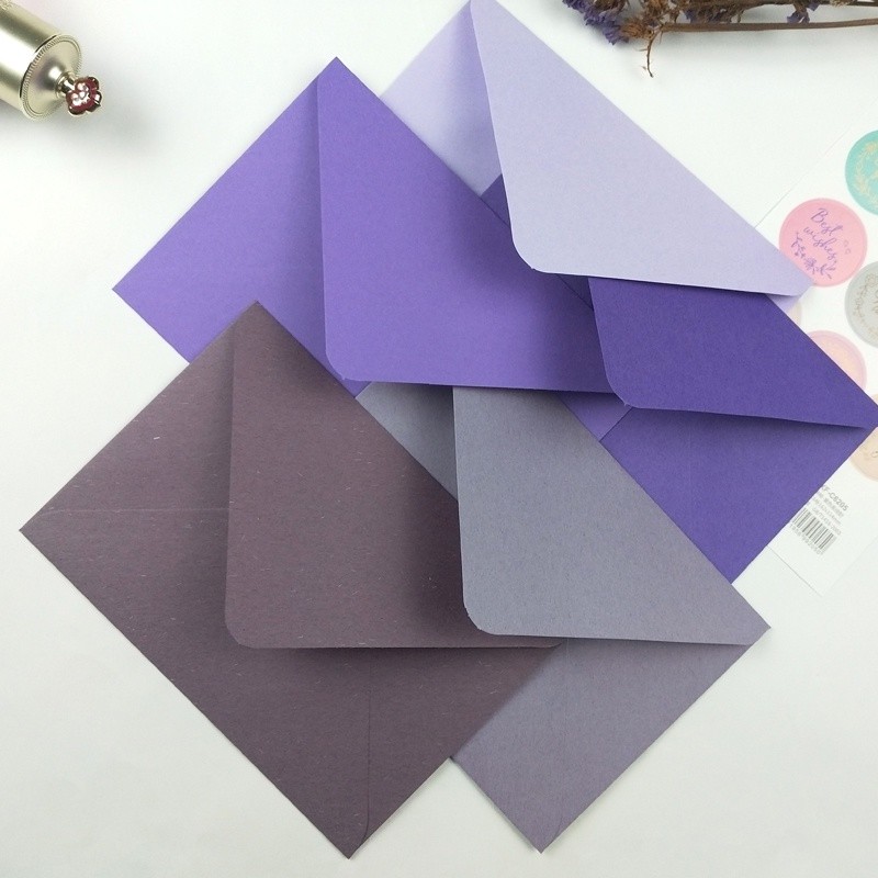 

6pcs Amplop Warna Murni Dengan Sealing Set Mahasiswa