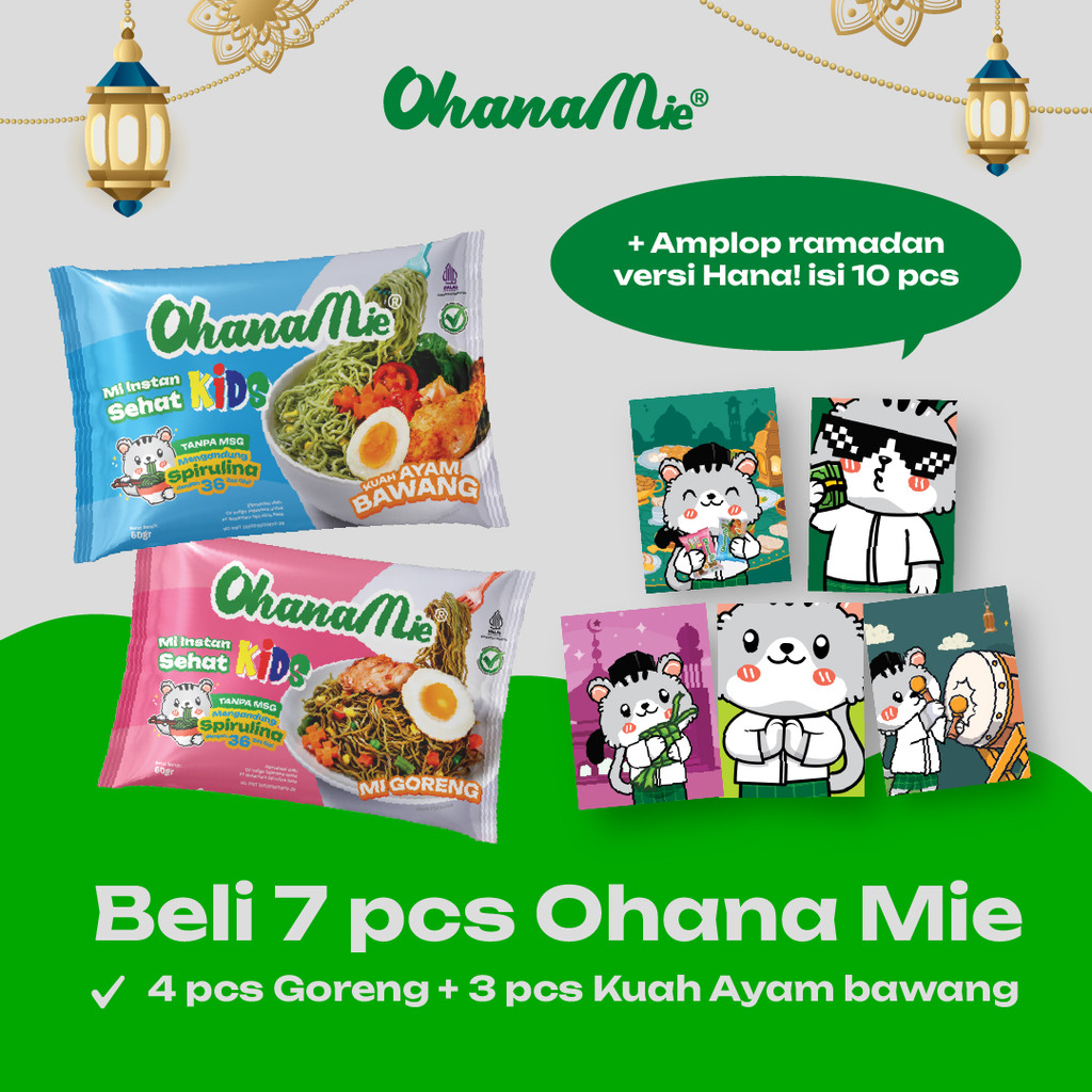 

Amplop Lebaran Ohana Mie Instan Sehat Untuk Anak isi 7 pcs