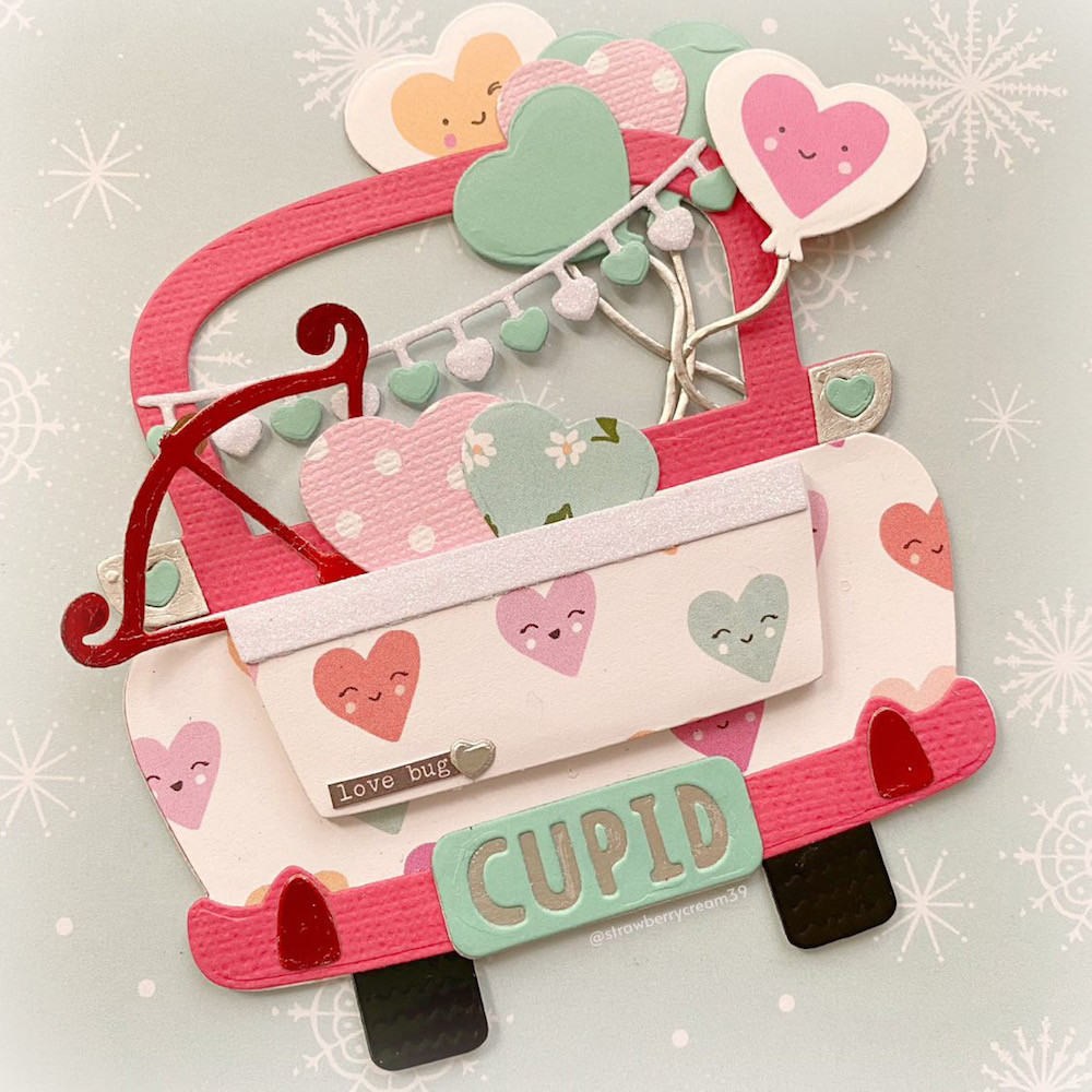 

KSCRAFT Valentine Truck Add On Metal Cutting Dies Stencils for DIY Scrapbooking Decorative Embossing DIY Paper Cards