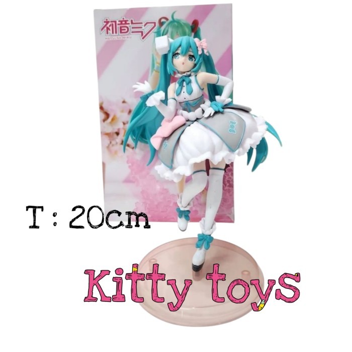 action figure anime Hatsune miku sweet girl Miku cat ears beautiful