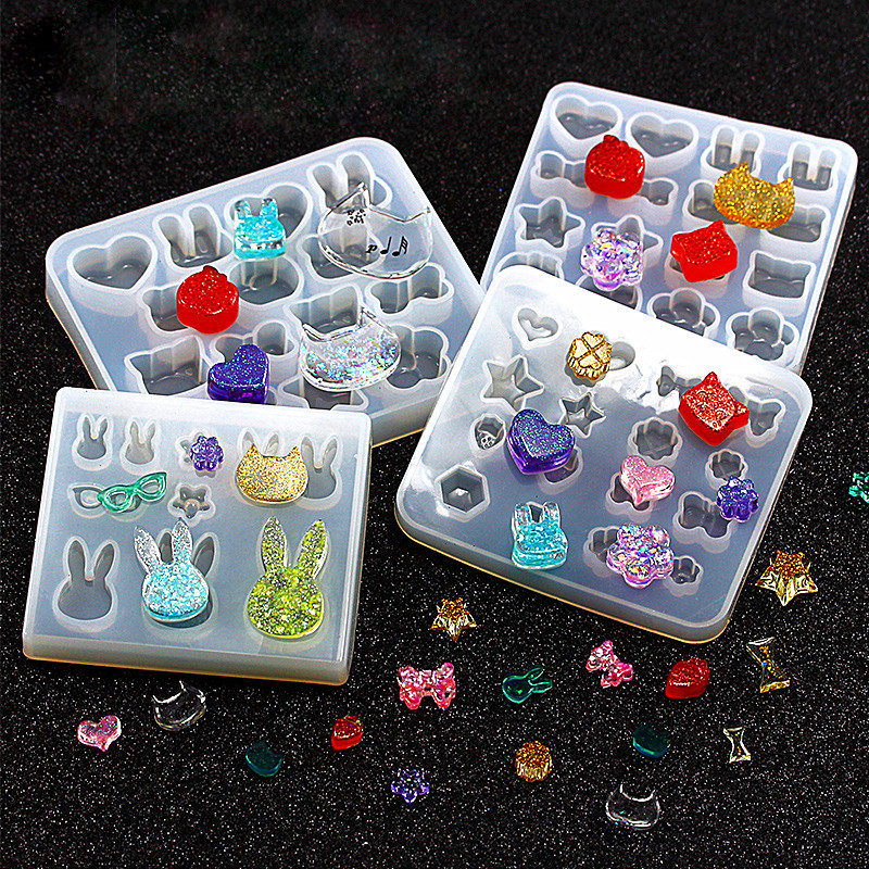 

Heart Star Epoxy Resin Silicone Mold Casting Mould For DIY Cute Handicrafts Earring Pendant Jewelry Making Supplies Accessories