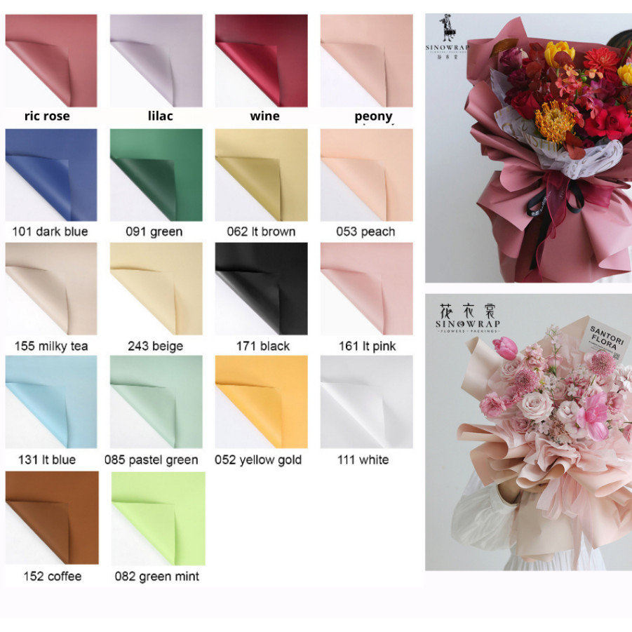 

(Lembaran) Cellophane Full COLOR SOLID TEBAL Kertas Buket murah