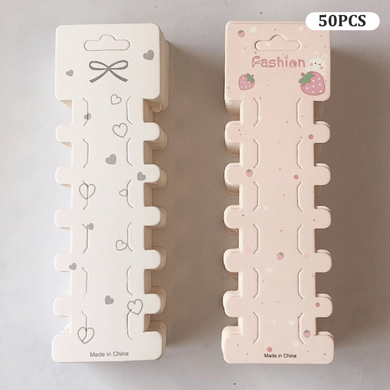 

50PCS Hairpin Long Paper Card Hairband Display Card For DIY Hair Jewelry Packing Hair Clip Hairband Bracelet Retail Price Tag