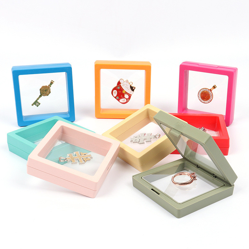 

Jewelry Display Elastic Box Transparent PE Film Ring Earring Case Bracelet Necklace Storage Box Non-oxidized for Jewelry 1 Pcs