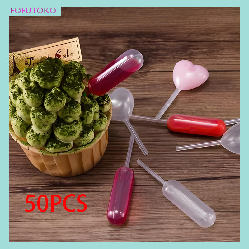 pipet cupcake/sedotan peras plastik/   ukuran 4ml, 50 pcs