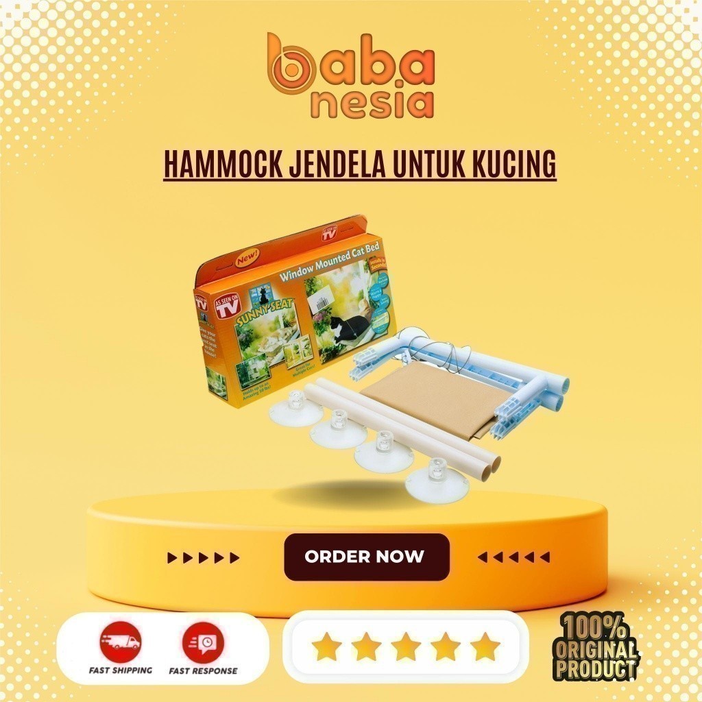 Hammock Bed Window Mounted For Pets - Hammock Jendela Untuk Kucing